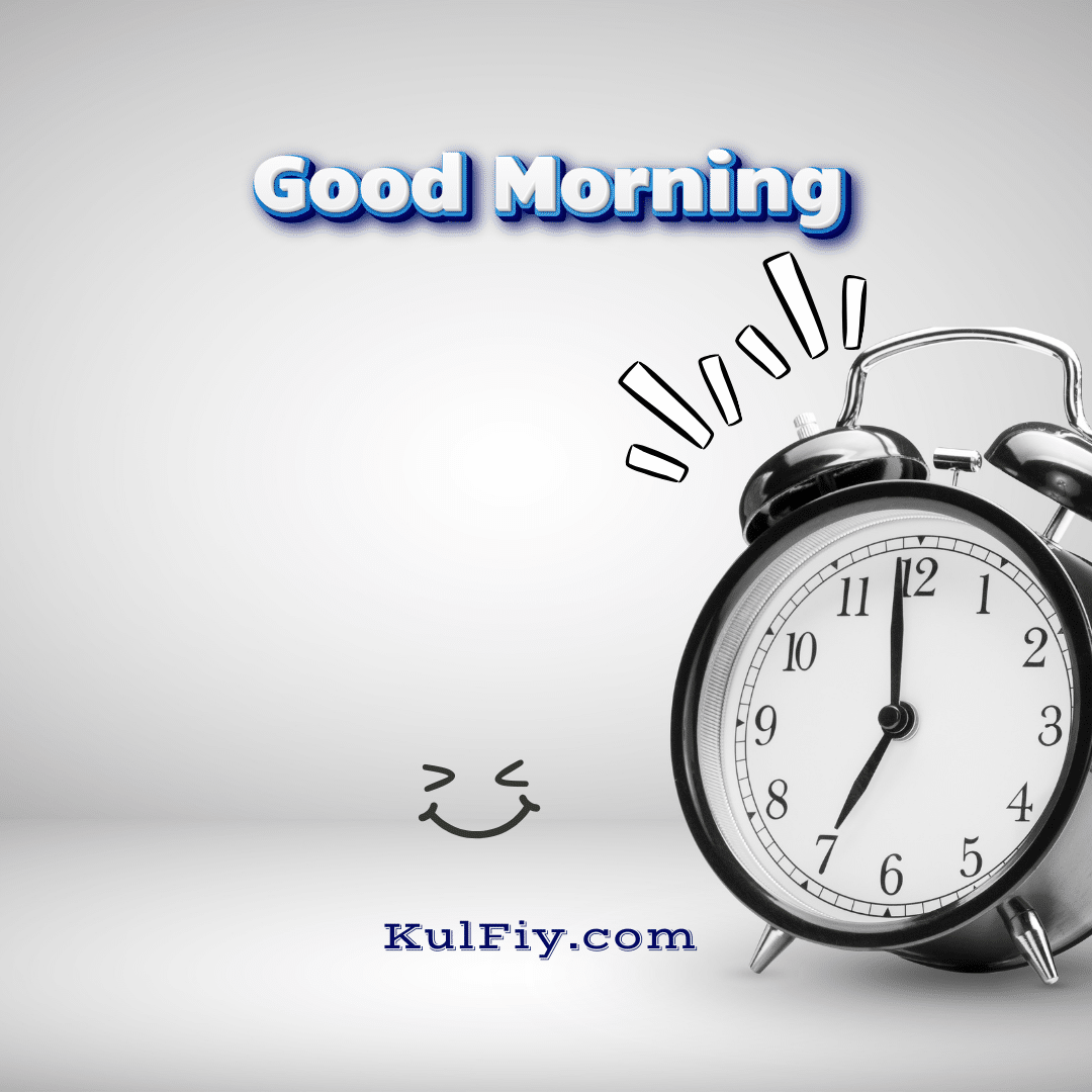 Alarm clock good morning image