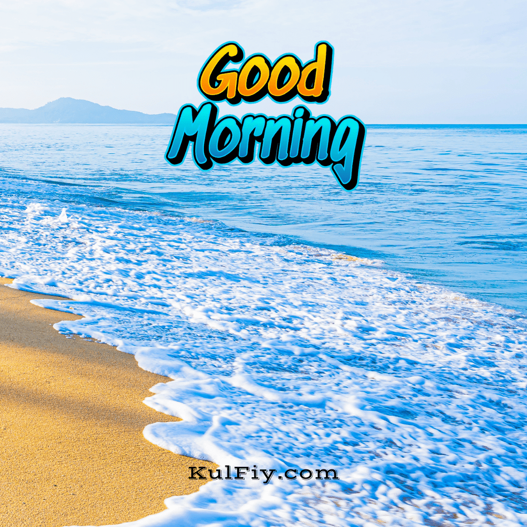 Beautiful beach good morning images with sea