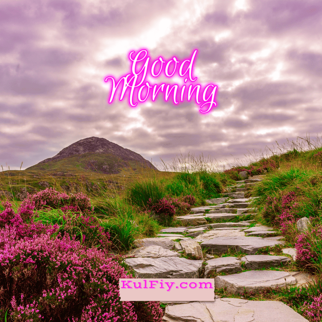 Beautiful nature good morning images with pink cloud