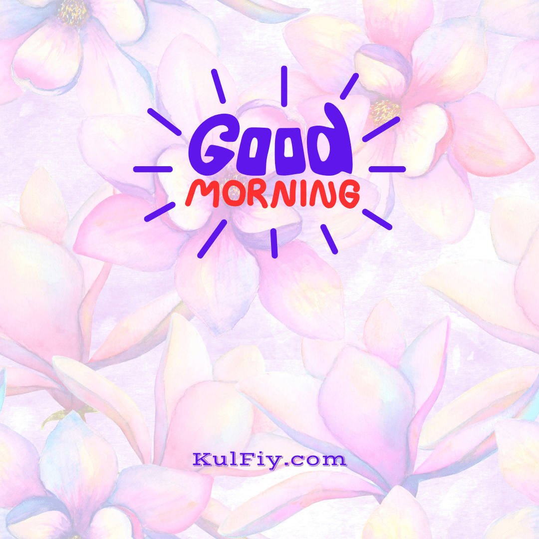 Good morning images with flower background