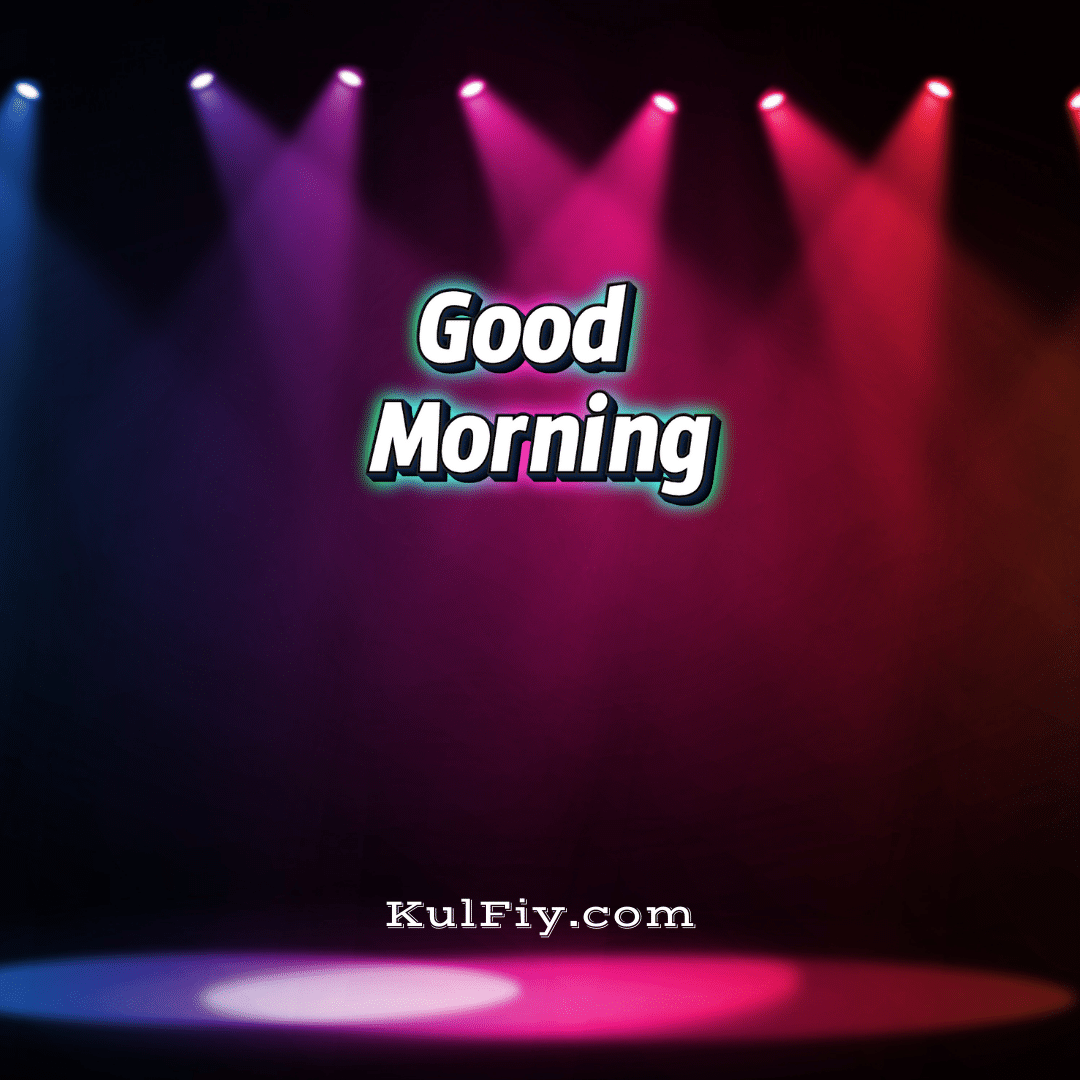 Good morning images with multicolour lights in background