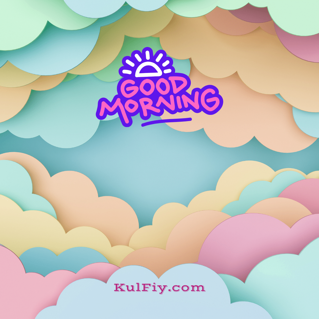 Good morning images with paper cloud