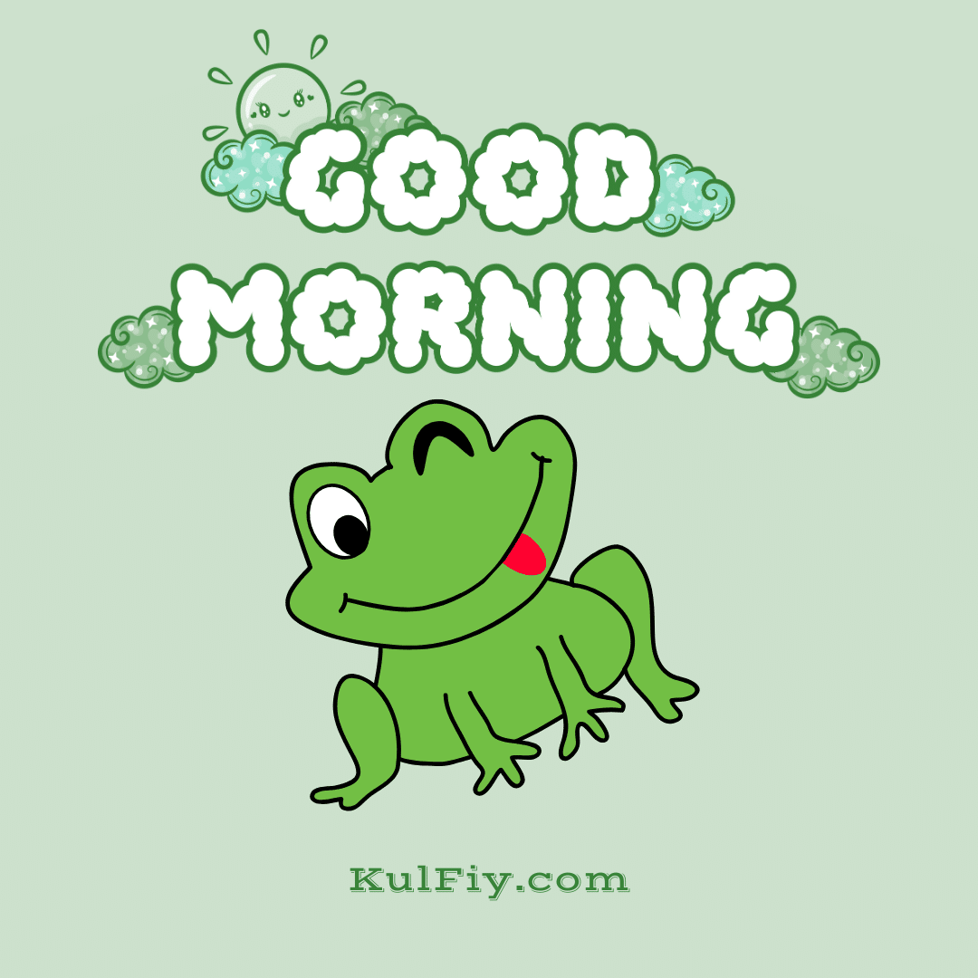 Jumping frog good morning images