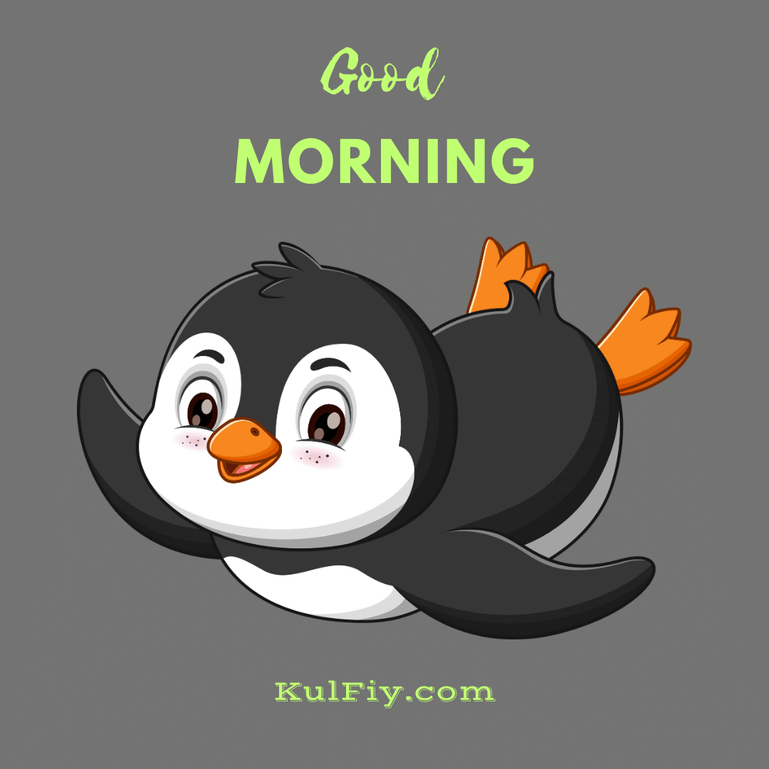 Penguin good morning images