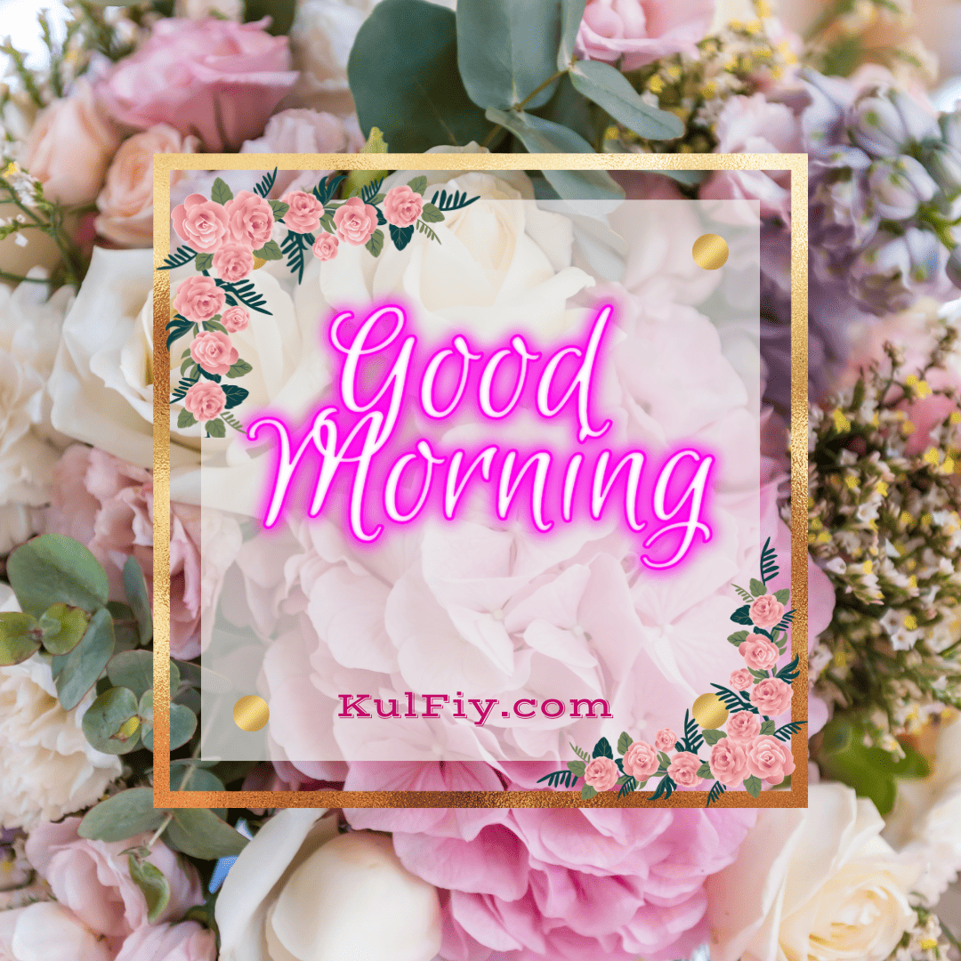 Pink flower good morning images