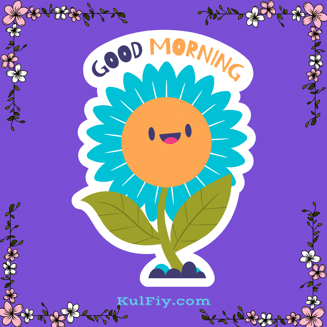 Smile flower good morning images