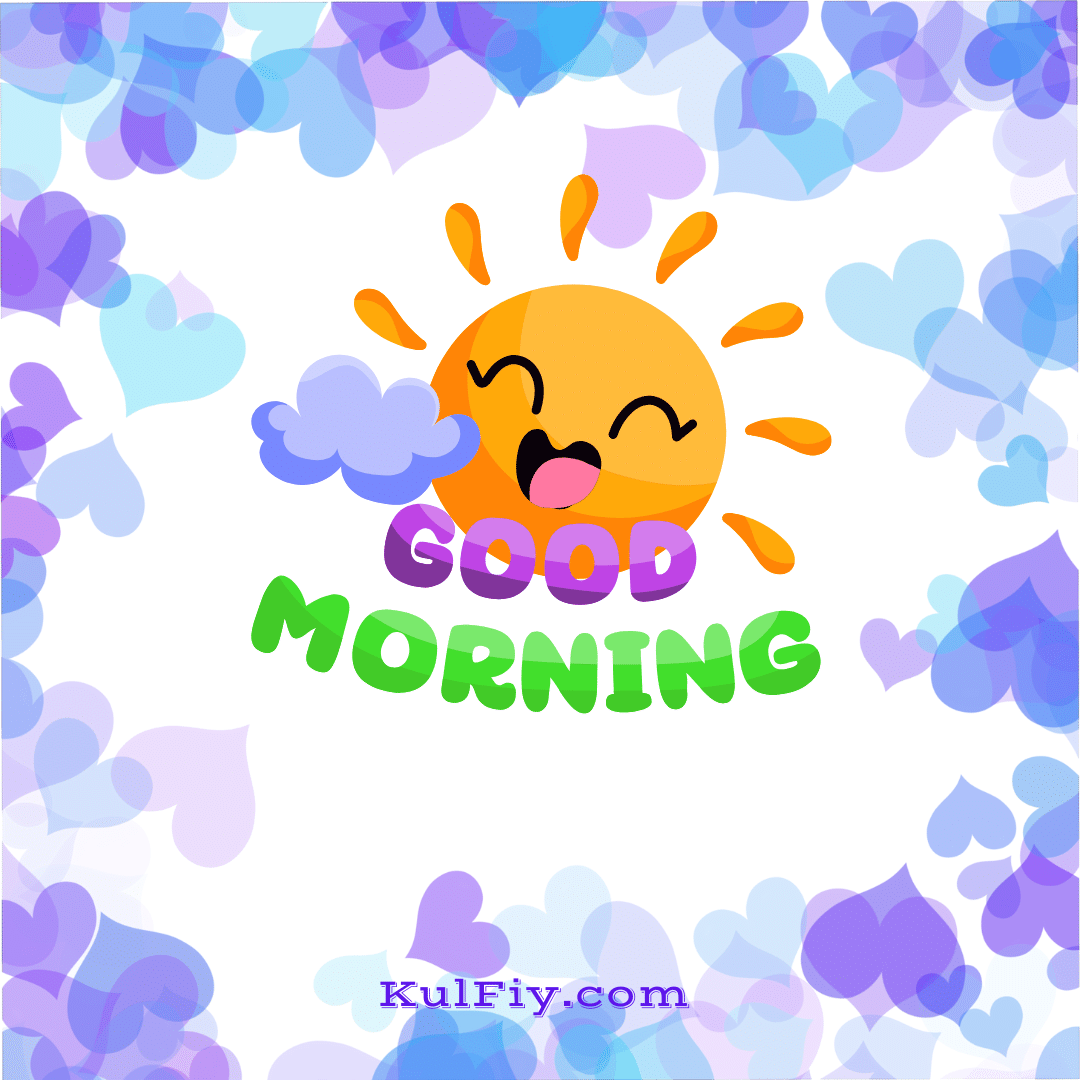 Smile sun good morning images with little heart