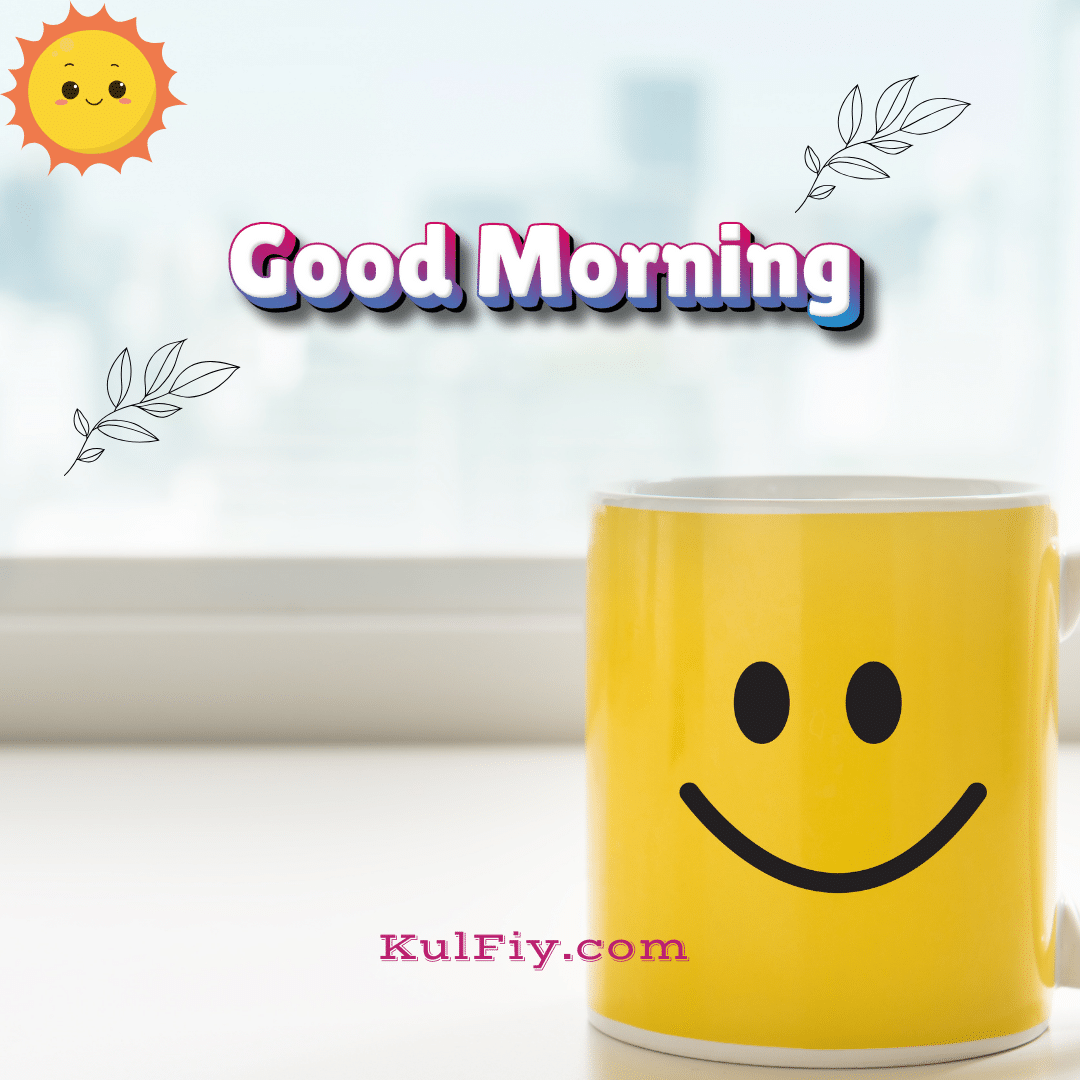 Smily cup sun good morning image