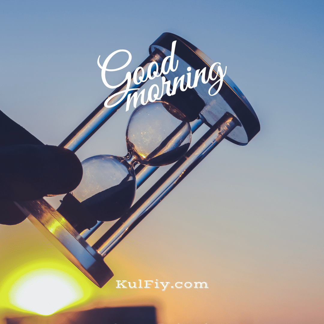 Sunrise good morning images with hour clock