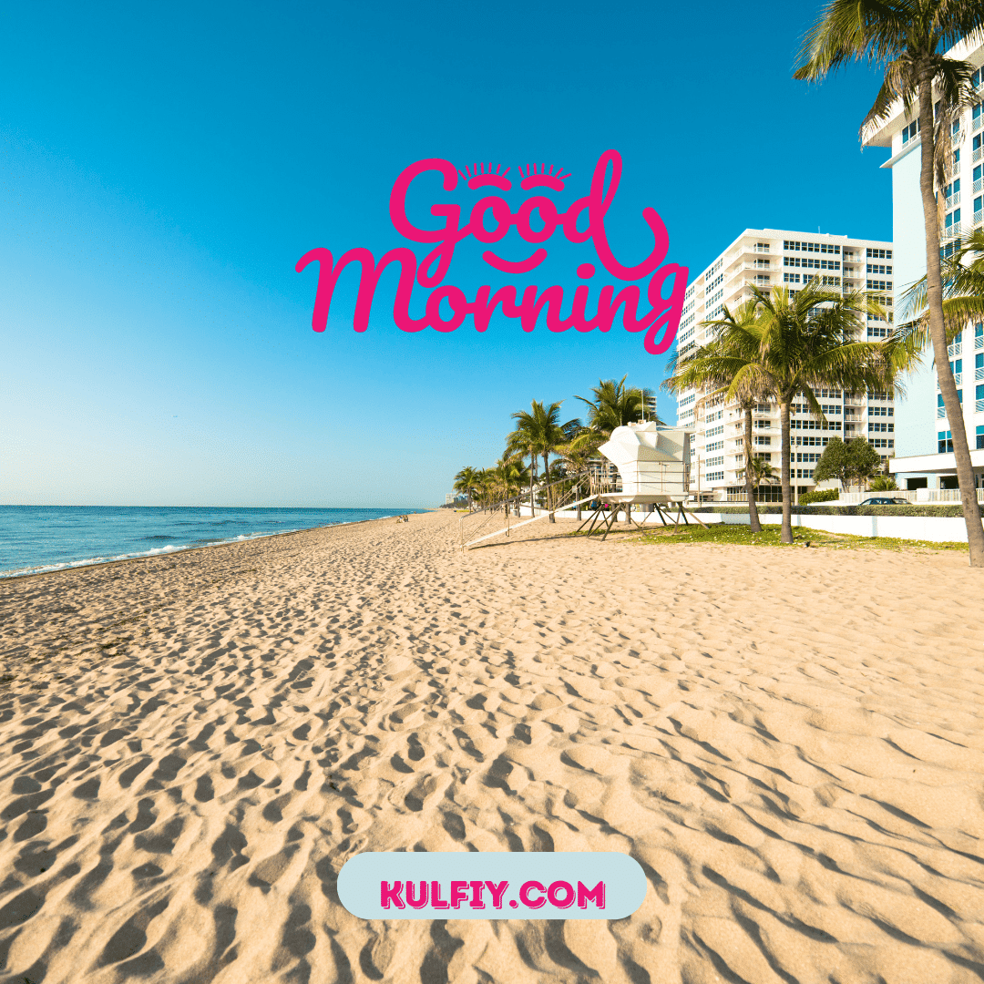Good morning image with seaside view